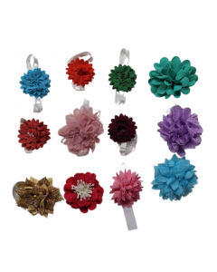 Cozymo Mixed Pack Assorted Flower Ties, 50 Pack