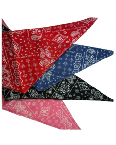 Cozymo Bandanas Assorted Paisley Patterns, 72 Pack