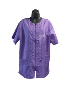 Cozymo Loose Fit Zip-up Grooming Jacket, Purple S-XL