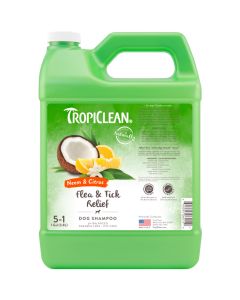 Tropiclean Neem & Citrus Flea & Tick Relief Dog Shampoo, 1 Gallon