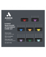 Andis Wide Blade Stainless Steel Combs, 8 Pieces