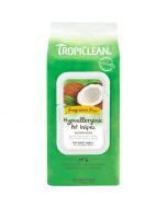 Tropiclean Fragrance Free Hypoallergenic Pet Wipes, 100 Wipes