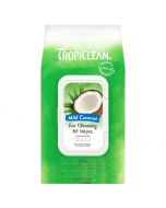 Tropiclean Mild Coconut Ear Cleaning Pet Wipes, 50 Wipes